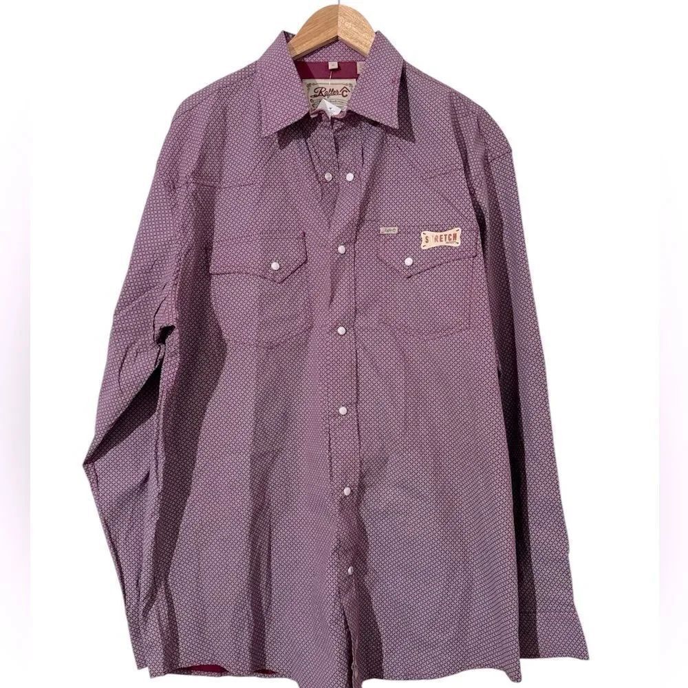 Rafter C Western Pearl Snap Shirt Mens NWT